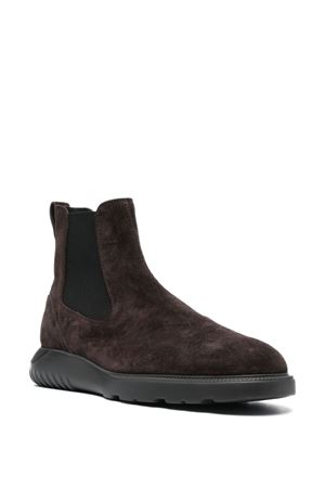 stivaletto in pelle marrone HOGAN | HXM6000EL70HG0S807