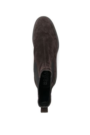 stivaletto in pelle marrone HOGAN | HXM6000EL70HG0S807