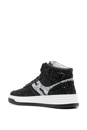 Sneakers High Top Hogan H630 Black Silver HOGAN | HXW6300EU40SEH0353