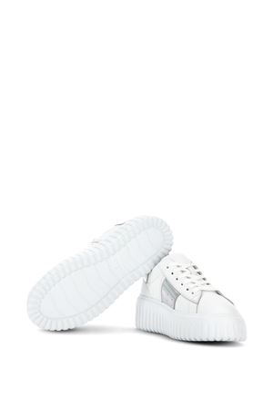 white leather H-stripes sneakers HOGAN | HXW6450FK5TRMW0351