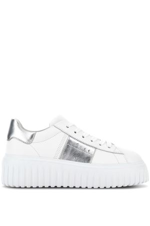 white leather H-stripes sneakers HOGAN | HXW6450FK5TRMW0351