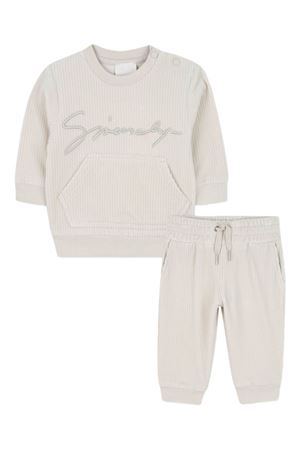 tuta in cotone beige GIVENCHY KIDS | H30893184