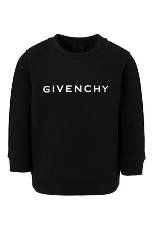 black cotton sweatshirt GIVENCHY KIDS | H3093709B