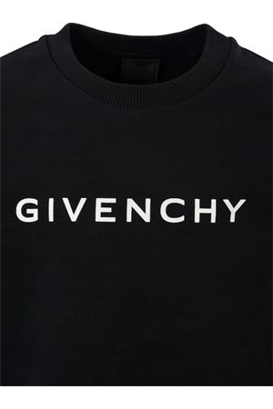 black cotton sweatshirt GIVENCHY KIDS | H3093709B