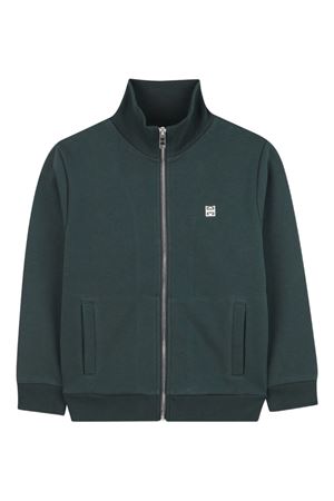 felpa in cotone verde GIVENCHY KIDS | H30944672