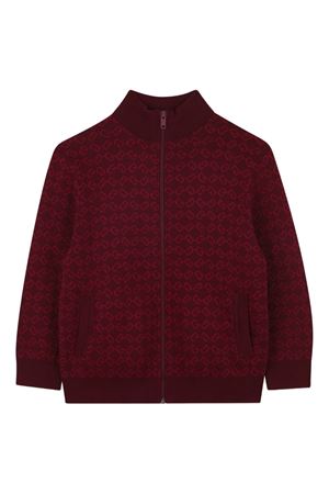 cardigan in cotone bordeaux GIVENCHY KIDS | H3094895C