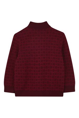 cardigan in cotone bordeaux GIVENCHY KIDS | H3094895C