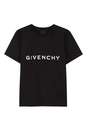 black cotton tshirt GIVENCHY KIDS | H3095209B