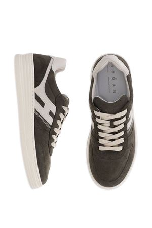 grey leather sneakers HOGAN | HXM6300EU54UHO32TP