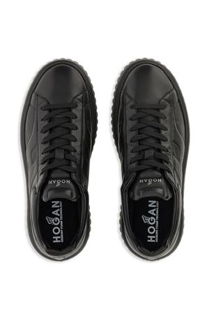 black leather sneakers HOGAN | HXM6450FC60LE99999
