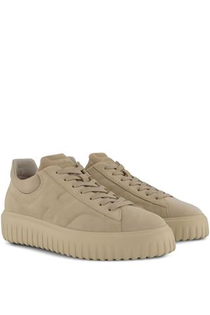 sneakers in pelle beige HOGAN | HXM6450FC6TPJQC023