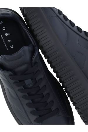 black leather h-stripes HOGAN | HXM6450FC6TUDMU801