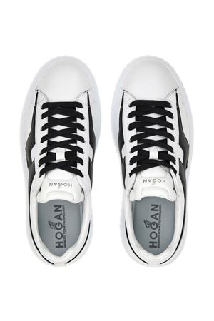 Sneakers Hogan H-Stripes White Black HOGAN | HXM6450FE91LE90001