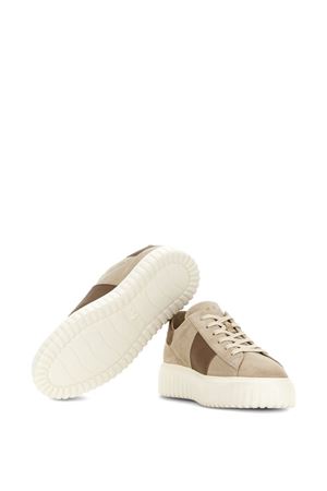 beige leather h-stripes HOGAN | HXM6450FO7TUHO342M