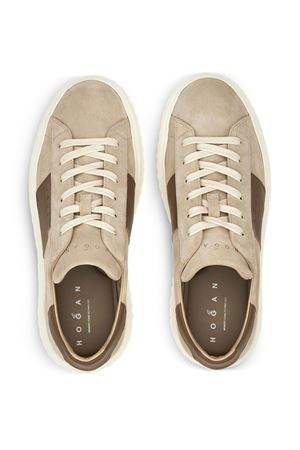 beige leather h-stripes HOGAN | HXM6450FO7TUHO342M