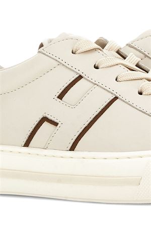 beige leather h691 sneakers HOGAN | HXM6910FU100ZL02RK