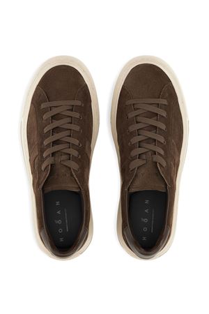 brown leather sneakers HOGAN | HXM6910FU10UHO0UU0