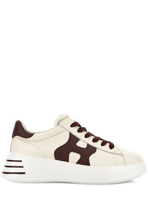 white leather rebel sneakers HOGAN | HXW5640DN61UAI479F