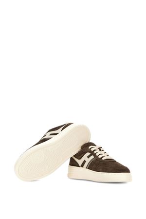 sneakers in pelle marrone HOGAN | HXW6300EU5TUHO32TQ
