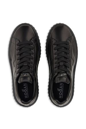 h-stripes in pelle nero HOGAN | HXW6450FC60LE99999