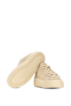 h-stripes in pelle beige HOGAN | HXW6450FC6TPJQC023