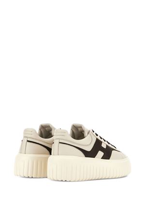 h-stripes in pelle beige HOGAN | HXW6450FE91UAI548S
