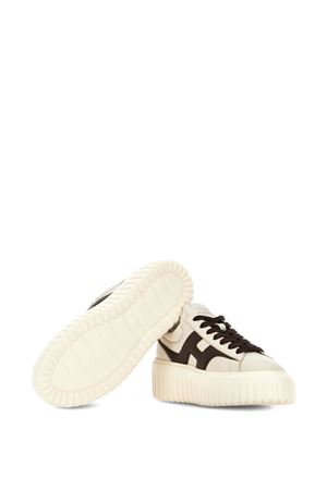 h-stripes in pelle beige HOGAN | HXW6450FE91UAI548S