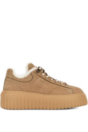 h-stripes in pelle beige HOGAN | HXW6450FN3G6RNC808