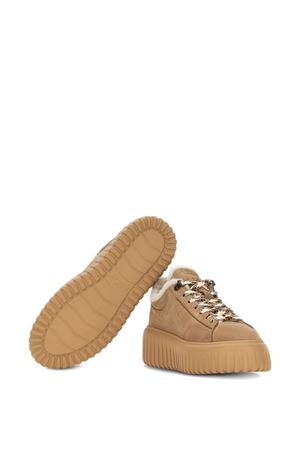 h-stripes in pelle beige HOGAN | HXW6450FN3G6RNC808