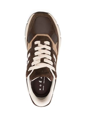 669 sneaker in pelle marrone HOGAN | HXW6690FK70UI10MAR