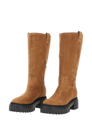 brown leather boots HOGAN | HXW7000FV40BYES609