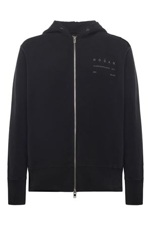 Felpa con cappuccio realizzata in cotone nero HOGAN | KQMB551203TXUYB999