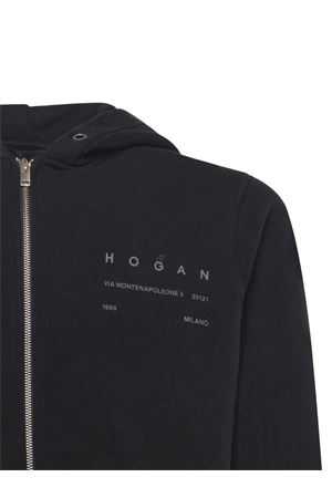 Felpa con cappuccio realizzata in cotone nero HOGAN | KQMB551203TXUYB999