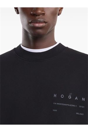 Maglia girocollo in felpa di cotone HOGAN | KQMB551204TXUYB999