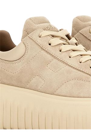 beige leather sneakers HOGAN | HXM6450FC6TPJQC023