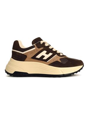 669 brown leather sneakers HOGAN | HXW6690FK70UI10MAR