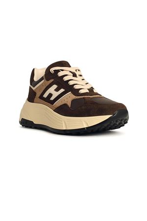 669 brown leather sneakers HOGAN | HXW6690FK70UI10MAR