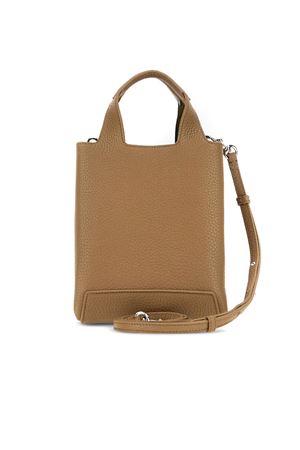 Mini shopping bag in brown textured leather HOGAN | KBW01RA0100TH1C808