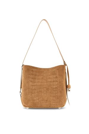 Brown suede hobo bag HOGAN | KBW01RS0200UMNC811