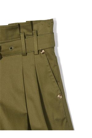 Bermuda sartoriali in cotone verde BALMAIN PARIS KIDS | 6Q6039G0019K719