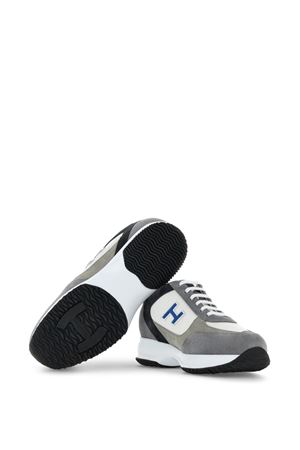 sneakers in pelle grigio HOGAN | HXM00N0Q101QH60SUC
