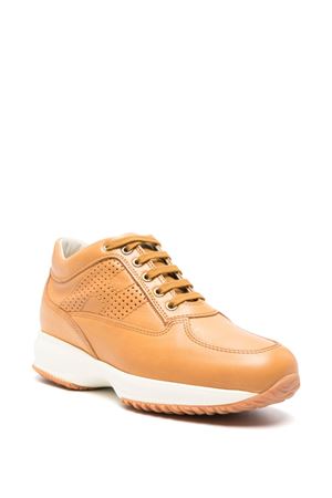 brown leather sneakers HOGAN | HXW00N00E30KXTG608