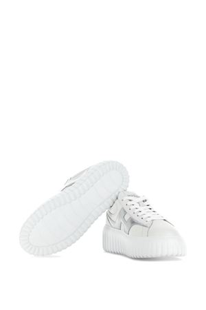 Sneakers Hogan H-Stripes Bianco Argento HOGAN | HXW6450FE91NCS0351