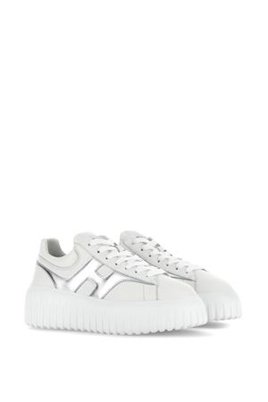 Sneakers Hogan H-Stripes Bianco Argento HOGAN | HXW6450FE91NCS0351