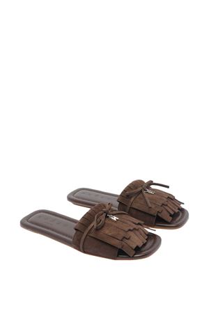 brown leather h685 slipper HOGAN | HXW6850FR50BTMS610