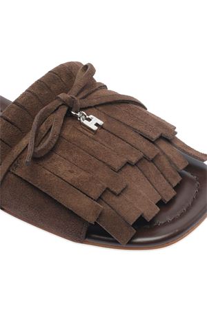 brown leather h685 slipper HOGAN | HXW6850FR50BTMS610