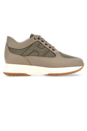 Sneakers Interactive in pelle liscia marrone HOGAN | HXM00N00E10U3RC424