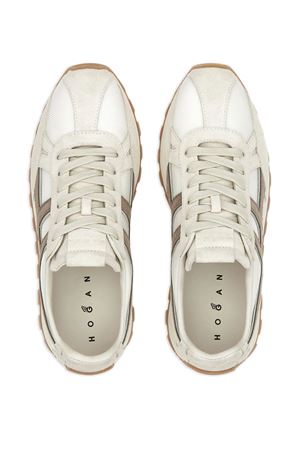 Sneakers Hogan 86er Avorio Bianco Marrone HOGAN | HXM6710FQ80U6A276M