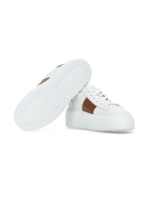 Sneakers Hogan H-Stripes White Brown HOGAN | HXW6450FO70LE90446