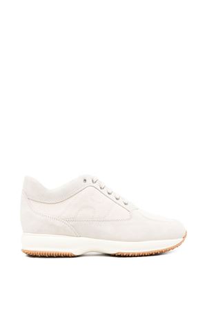 Interactive sneakers in beige suede HOGAN | HXM00N00E10UY60TT8